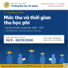 Thông báo Về mức thu và thời gian thu học phí học kỳ Thu (kỳ I) năm học 2026 - 2027 trình độ đại học hình thức đào tạo chính quy